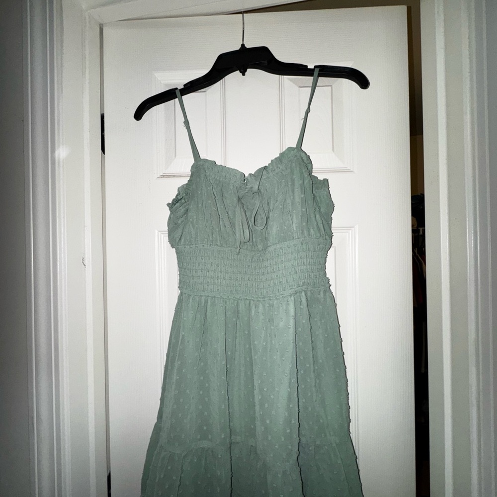 Sage Green Mini Dress
